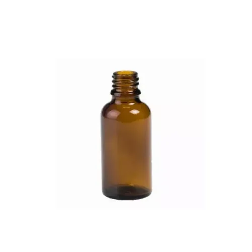 Botella de cristal ambar 30 ml DIN18 cuello estrecho