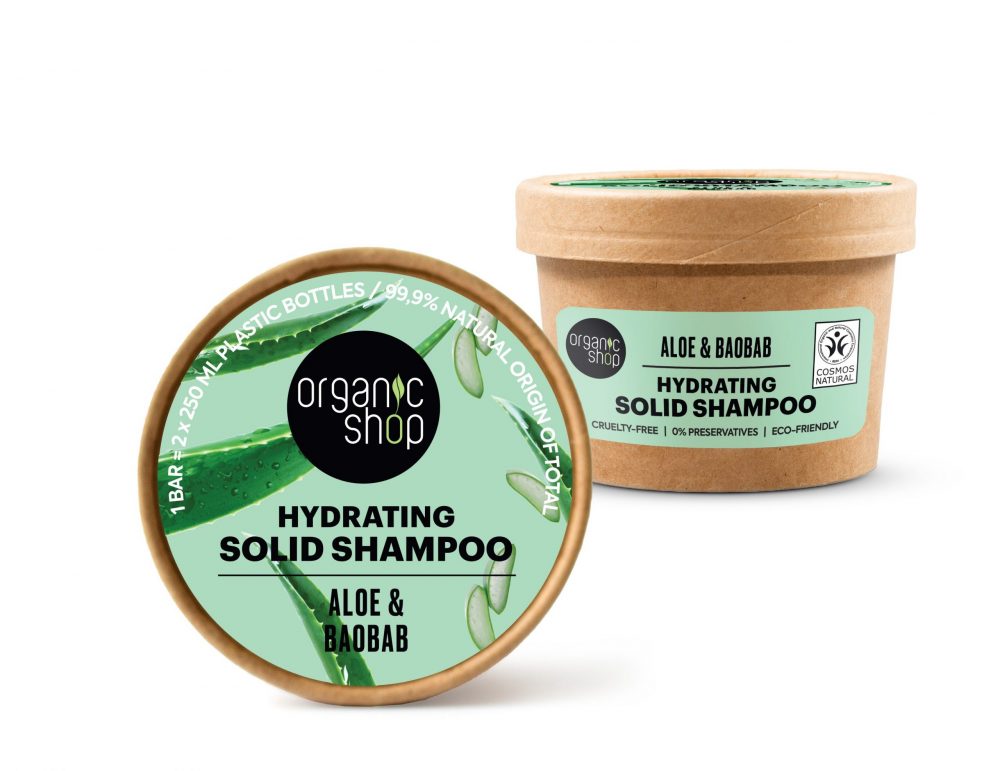 ORGANIC SHOP - Champu Solido Hidratante Aloe y Baobab, 60 G 1