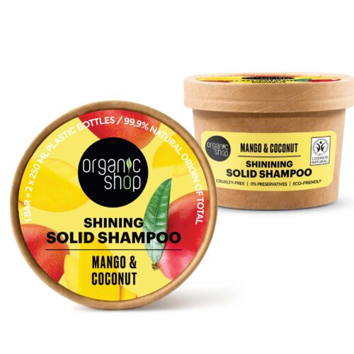 ORGANIC SHOP - Campu solido para Brillo con Mango y Coco 60 G