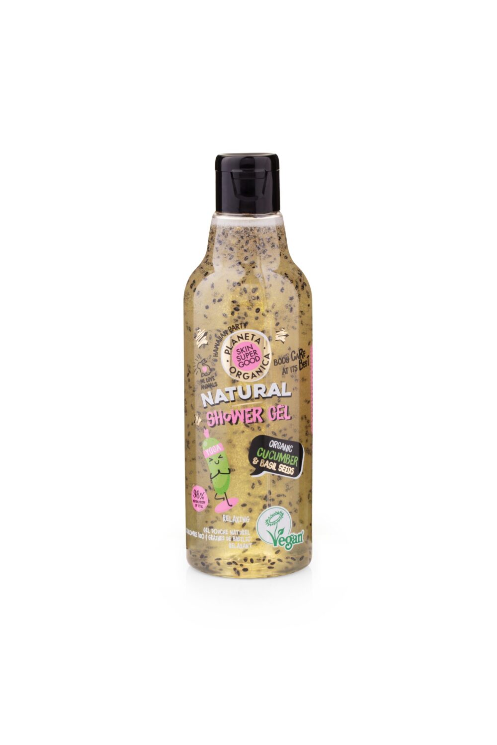 GEL DE DUCHA NATURAL DE PEPINO ORGÁNICO Y SEMILLAS DE 
ALBAHACA - 250ml