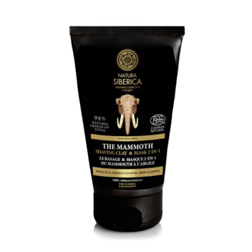 Arcilla afeitado perfecto 2 en 1 Jabón y Mascarilla, El mamut - 150 ml
