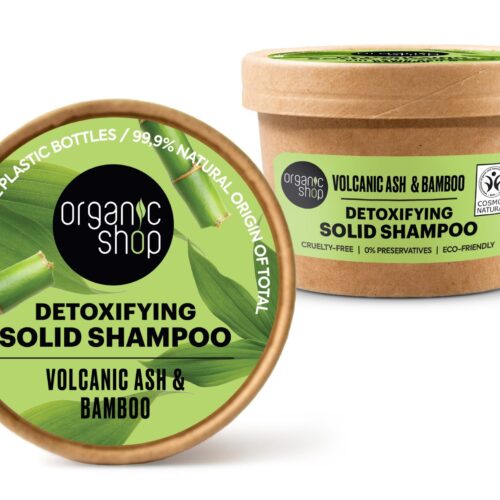 ORGANIC SHOP - Champu solido Detox Cenizas Volcanicas y Bambu 60g