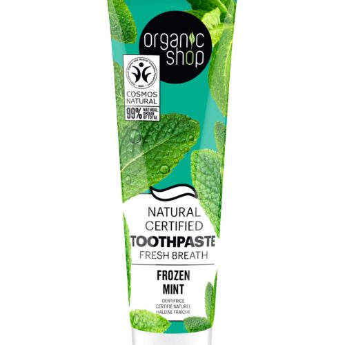 ORGANIC SHOP -  Pasta de dientes certificada de Menta Aliento Fresco 100 G