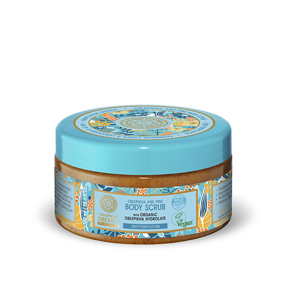 Exfoliante corporal con hidrolato de espino amarillo orgánico, Limpieza profunda - 300 ml