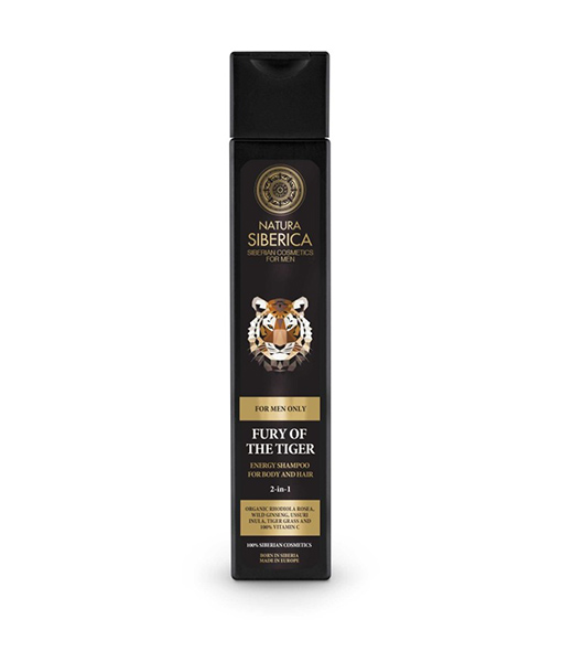 LA FURIA DEL TIGRE - CHAMPÚ ENERGIZANTE PARA CUERPO Y CABELLO 2 EN 1 - 250 ml.
