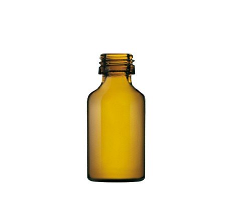 FRASCO DE VIDRIO TOPACIO CUELLO ESTRECHO DIN18- 15 ml