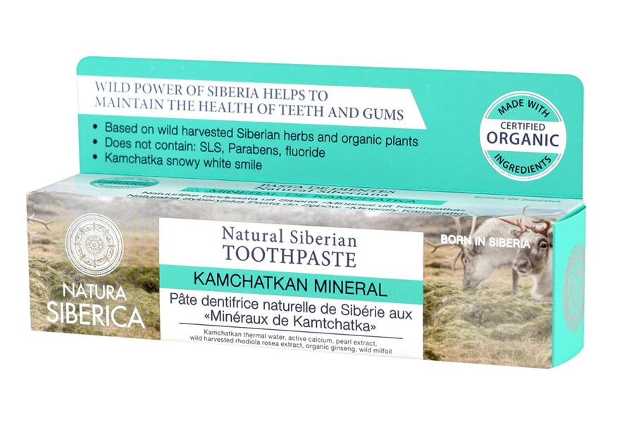 PASTA DE DIENTES NATURAL SIBERIANA, MINERAL DE KAMCHATKA, 100 GR