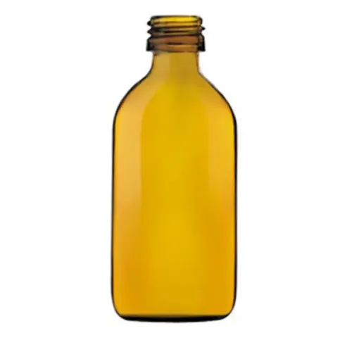 Botella de vidrio topacio 500ml cuello ancho DIN28