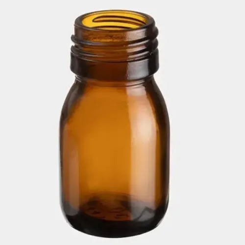 Botella de vidrio Ambar DIN28 cuello ancho - 30 ml