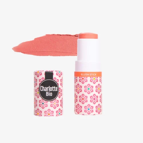rubor en barra charlotte bio coral, blush stick