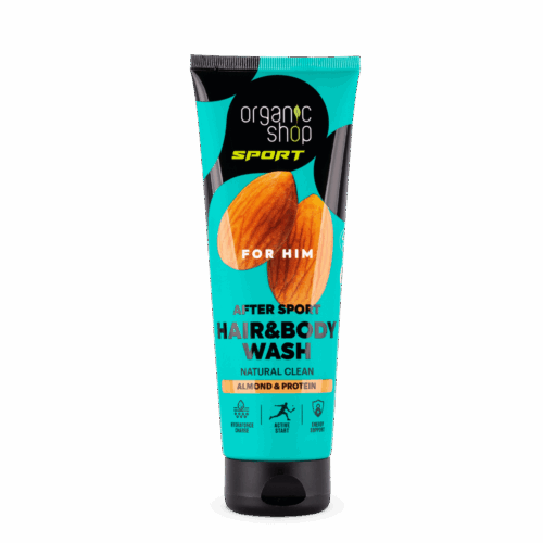 Gel de ducha y champú Organic Shop Sport 200 ml para después del deporte