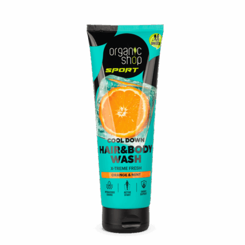Gel de ducha y champú refrescante X-Treme Fresh de Organic Shop Sport, 200 ml