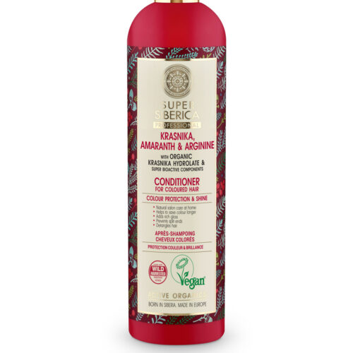BÁLSAMO CAPILAR PROFESIONAL ARÁNDANO DE KAMCHATKA, AMARANTO Y ARGININA, PARA CABELLO TEÑIDO, 400ML