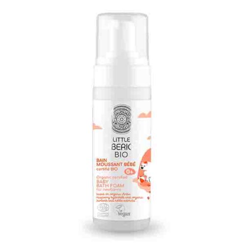Espuma de baño orgánica recién nacidos Natura Siberica 160ml — limpieza delicada e hidratación para bebés sensibles