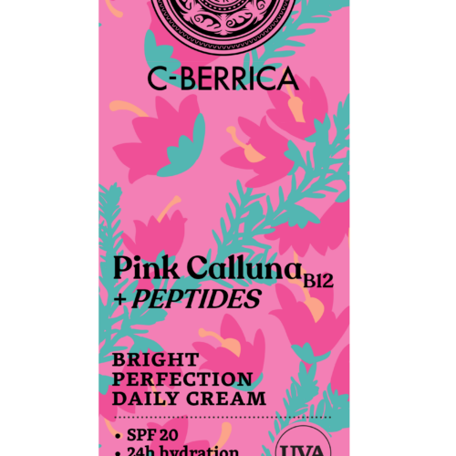 Crema de día facial SPF 20 Natura Siberica Pink Calluna 50ml con protección solar y luminosidad