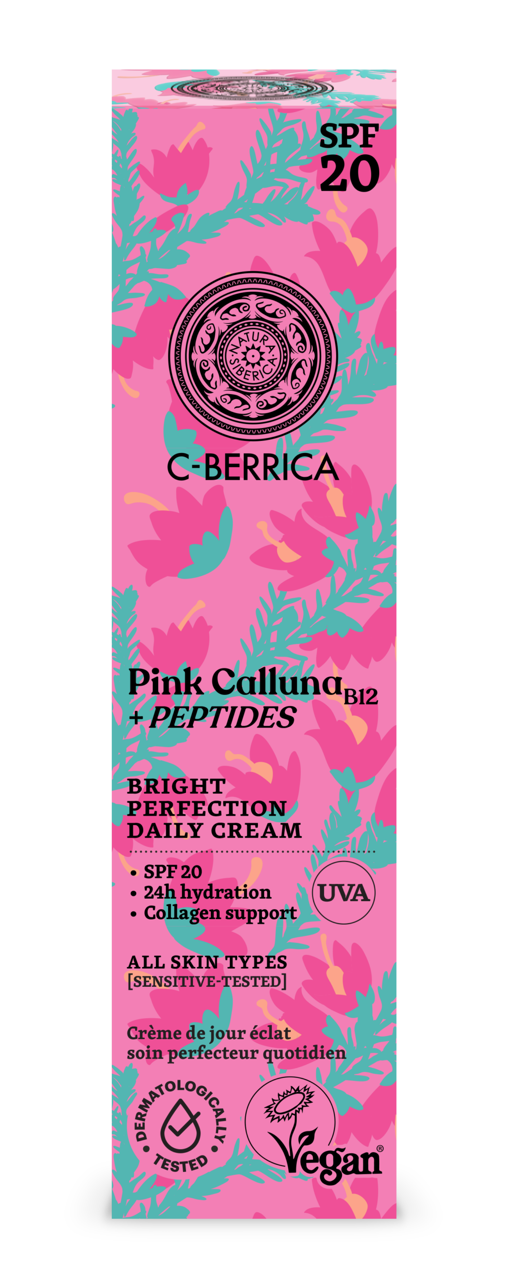 Crema de Día Facial SPF 20 Natura Siberica Pink Calluna
