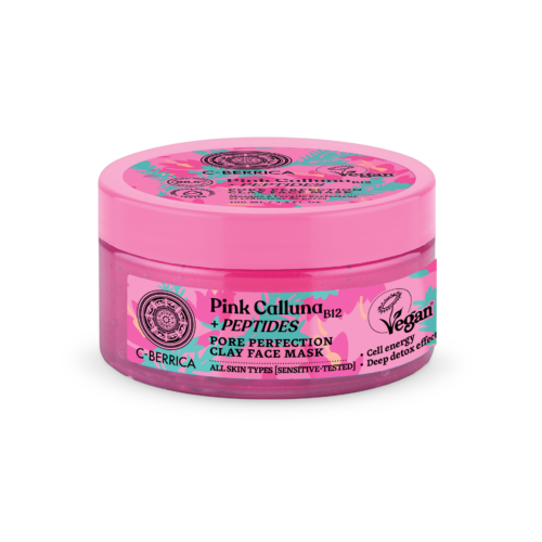 Mascarilla facial de arcilla rosa Natura Siberica Pink Calluna 100 ml para poros dilatados