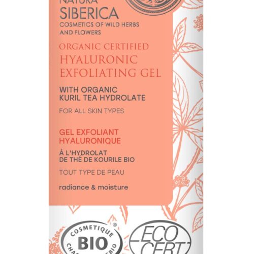 GEL EXFOLIANTE HIALURÓNICO CERTIFICADO ORGÁNICO PARA TODO TIPO DE PIEL, 75 ML