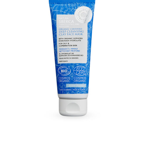 Mascarilla de arcilla Natura Siberica limpieza profunda piel grasa 75ml orgánica certificada