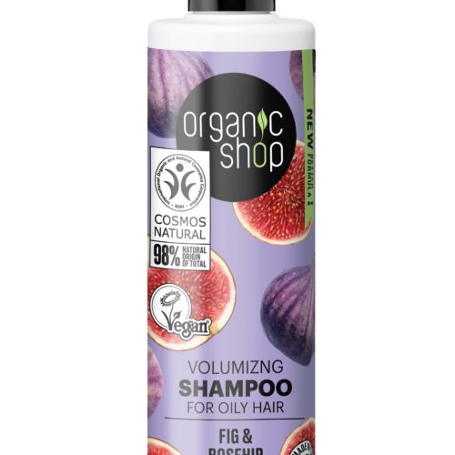 CHAMPÚ VOLUMINIZADOR PARA CABELLO GRASO «HIGO Y ESCARAMUJO» DE ORGANIC SHOP, 280 ML