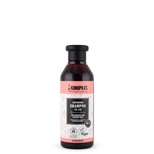 Champú reparador #136 para cabello dañado y teñido 280ml con aceite de argán y escaramujo orgánicos