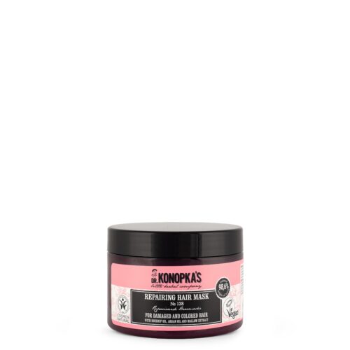 Mascarilla reparadora para cabello dañado y teñido DK Capilar 300ml con argán y escaramujo