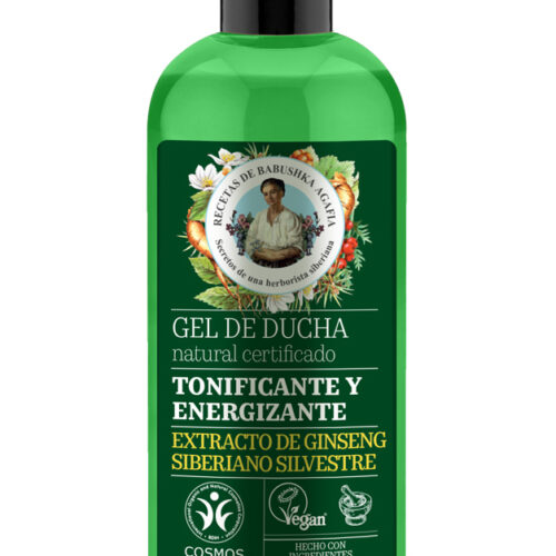Gel de ducha Green Agafia energizante 260ml con ginseng siberiano para tonificar piel