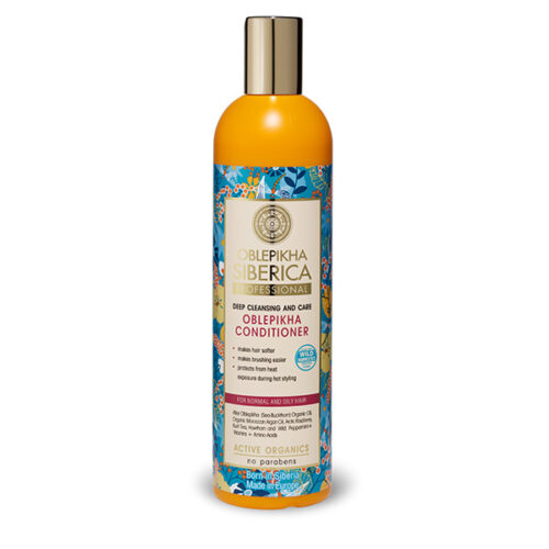 ACONDICIONADOR CON HIDROLATO DE ESPINO AMARILLO ORGÁNICO PARA CABELLO NORMAL Y CABELLO GRASO, LIMPIEZA PROFUNDA Y CUIDADO, 400 ML