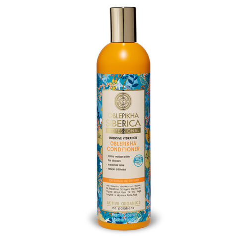 ACONDICIONADOR CON HIDROLATO DE ESPINO AMARILLO ORGÁNICO PARA CABELLO NORMAL Y CABELLO SECO, HIDRATACIÓN INTENSIVA, 400 ML