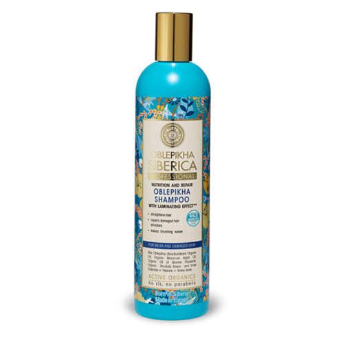 CHAMPÚ CON HIDROLATO DE ESPINO AMARILLO ORGÁNICO PARA CABELLO DÉBIL Y DAÑADO, NUTRICIÓN Y REPARACIÓN, 400 ML