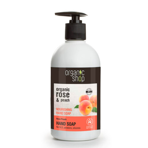 JABÓN DE MANOS NUTRITIVO ROSA MELOCOTÓN, 500 ML