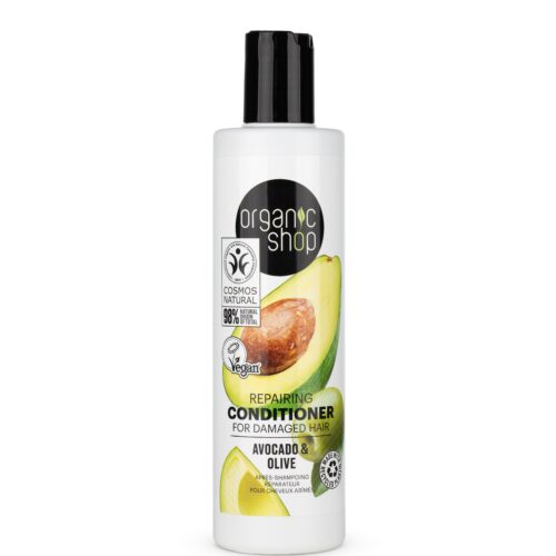 Acondicionador reparador cabello dañado Organic Shop aguacate oliva orgánico 280 ml