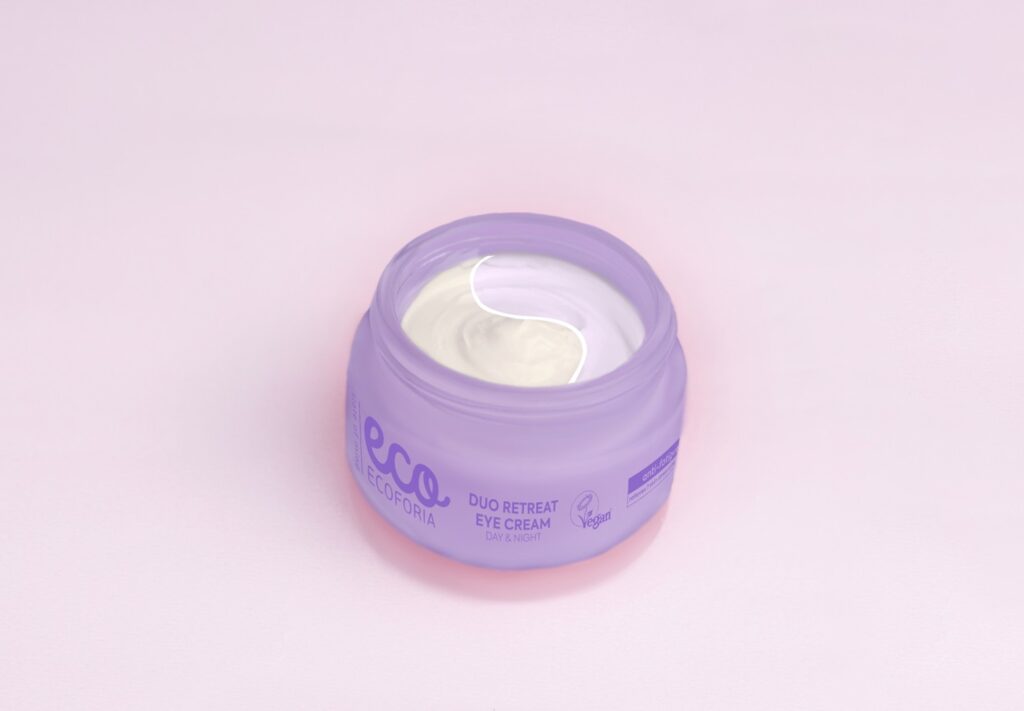 Crema contorno ojos Ecoforia Duo Retreat día y noche con vitamina C bakuchiol