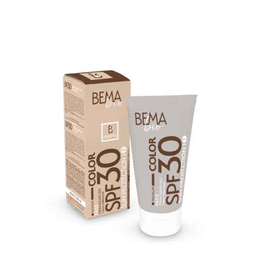 Crema solar facial SPF 30 con color de Bema Cosmetici, 50 ml, protección UVA/UVB