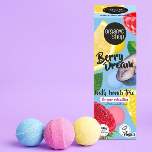Trío de Bombas de Baño Berry Dream de Organic Shop