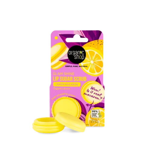 Exfoliante labial limón macaron de Organic Shop