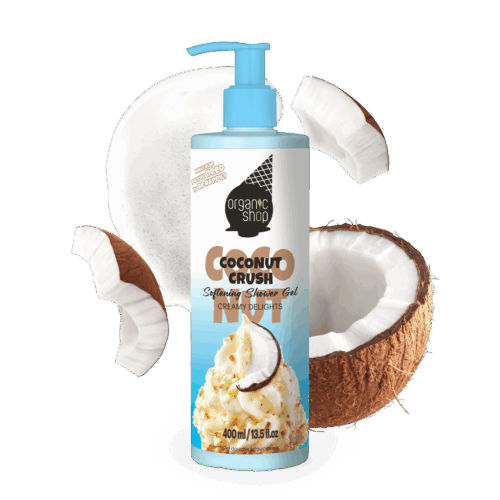 Gel de ducha suavizante coco Organic Shop 400 ml para todo tipo de piel