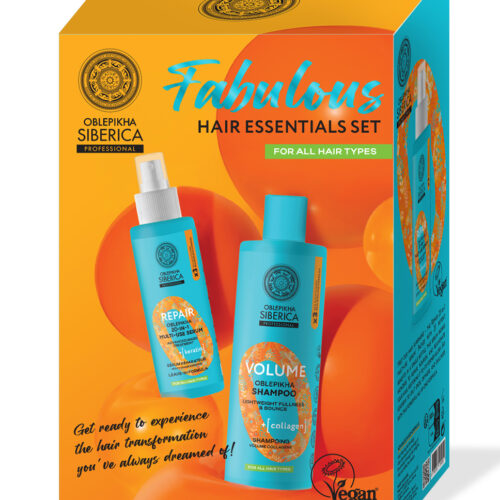 Pack champú voluminizador Oblepikha O de Natura Siberica con champú 400 ml y sérum multifunción 200 ml