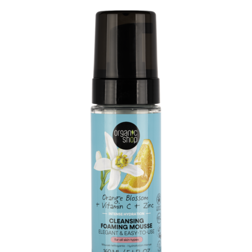 Espuma facial limpiadora de azahar Organic Shop hidratación intensa