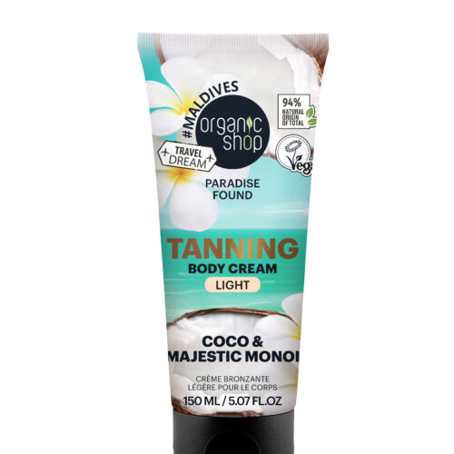 Crema autobronceadora Organic Shop tono claro 150 ml para bronceado natural