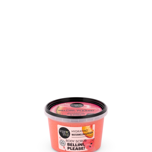 Exfoliante corporal hidratante Organic Shop ¡Bellini, por favor! 250 ml de sandía y melocotón