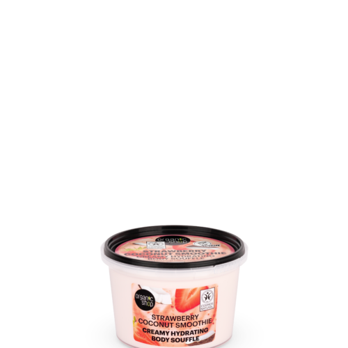 Crema corporal batido fresa y coco de Organic Shop 250 ml