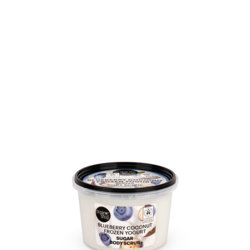 Exfoliante corporal yogur helado arándano y coco de Organic Shop, 250 ml