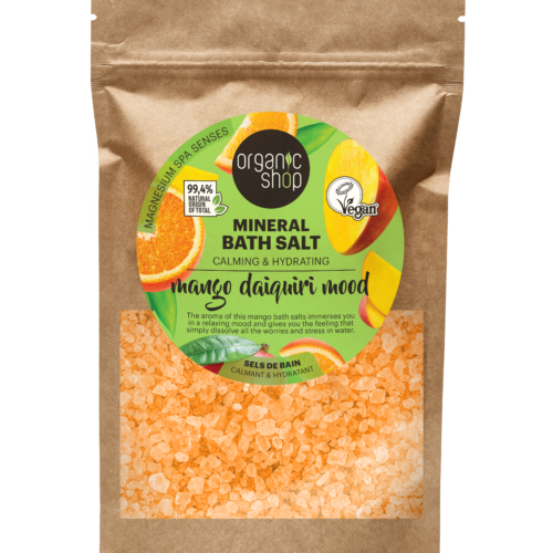 Sales de baño minerales mango de Organic Shop en envase de 500 g