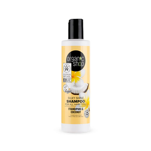 Champú frangipani y coco Organic Shop 280 ml para todo tipo de cabello