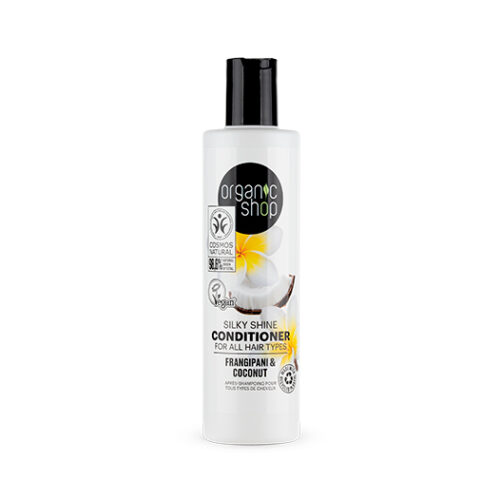 Acondicionador Frangipani y Coco Organic Shop 280 ml para todo tipo de cabello