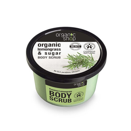 Exfoliante corporal citronela y azúcar de Organic Shop, 250 ml