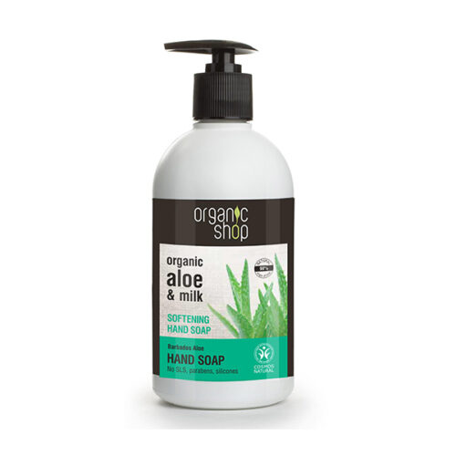 Jabón de manos suavizante aloe y leche de Organic Shop 500 ml