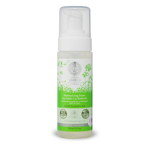 Espuma desmaquillante Natura Siberica para piel sensible y contorno de ojos, 150 ml
