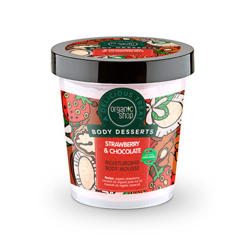Mousse corporal fresa y chocolate Body Desserts 450 ml - hidratante corporal orgánica